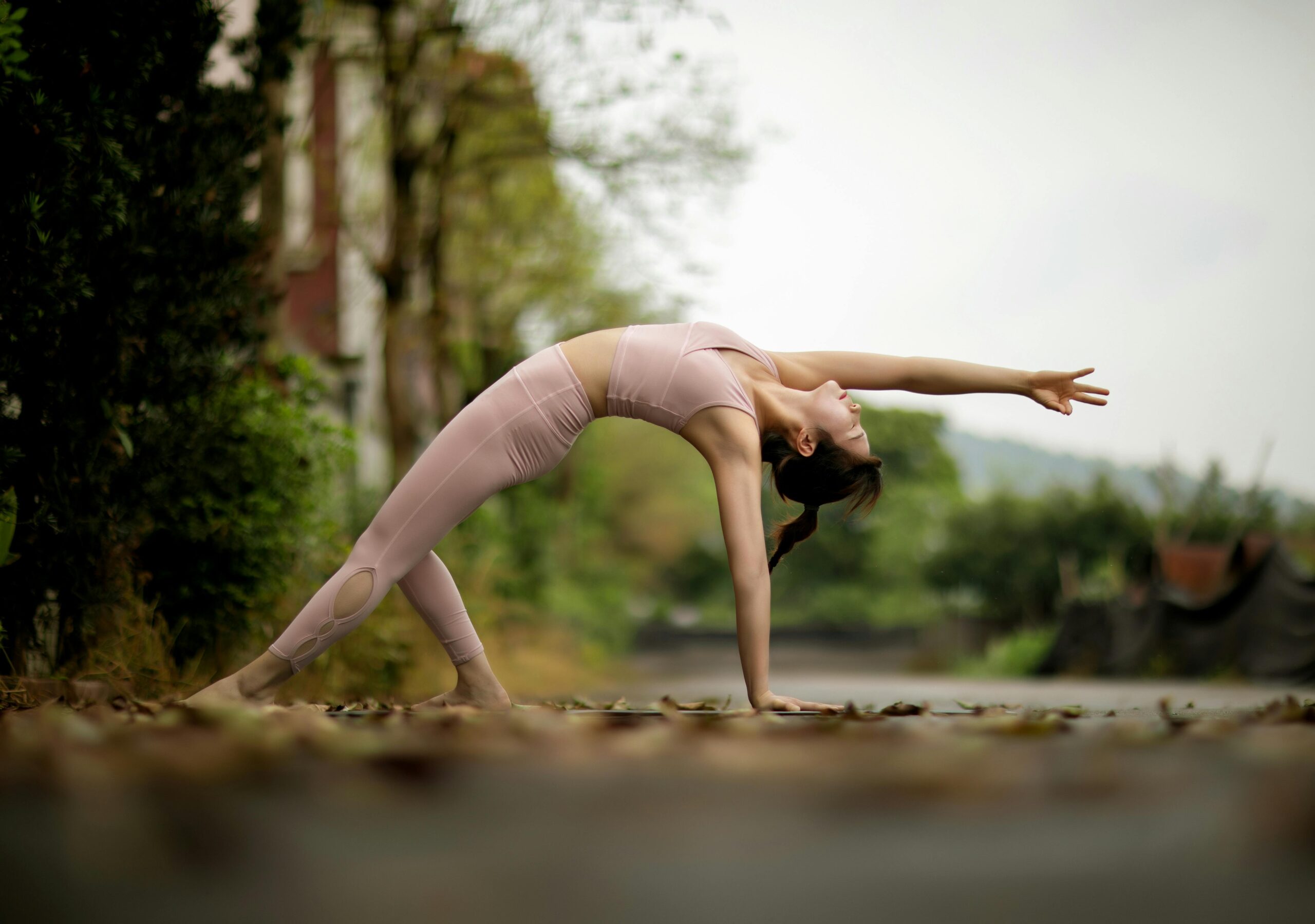 Girl in a yoga flow